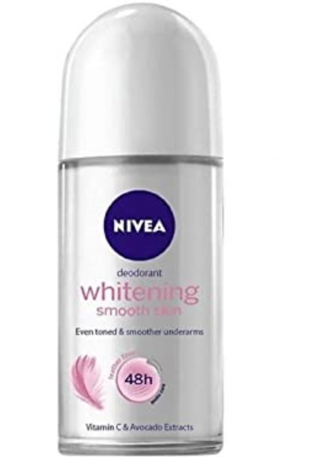 NIVEA WHITENING SMOOTH SKIN &PEARL& BEAUTY &DEEP IMPACT Deodorant Roll-on - For Men & Women (50 ml, Pack of 3) - Image 3